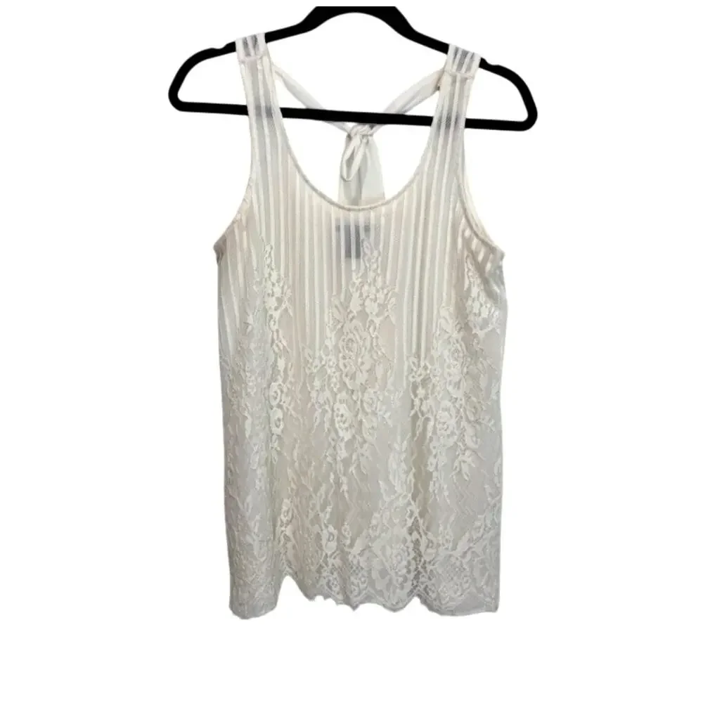 Forever 21 Lace Top Fairycore Whimsical Romantic Feminine S- Off White